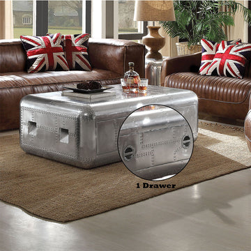 Brancaster Rectangular Aluminum Coffee Table - Ornate Home
