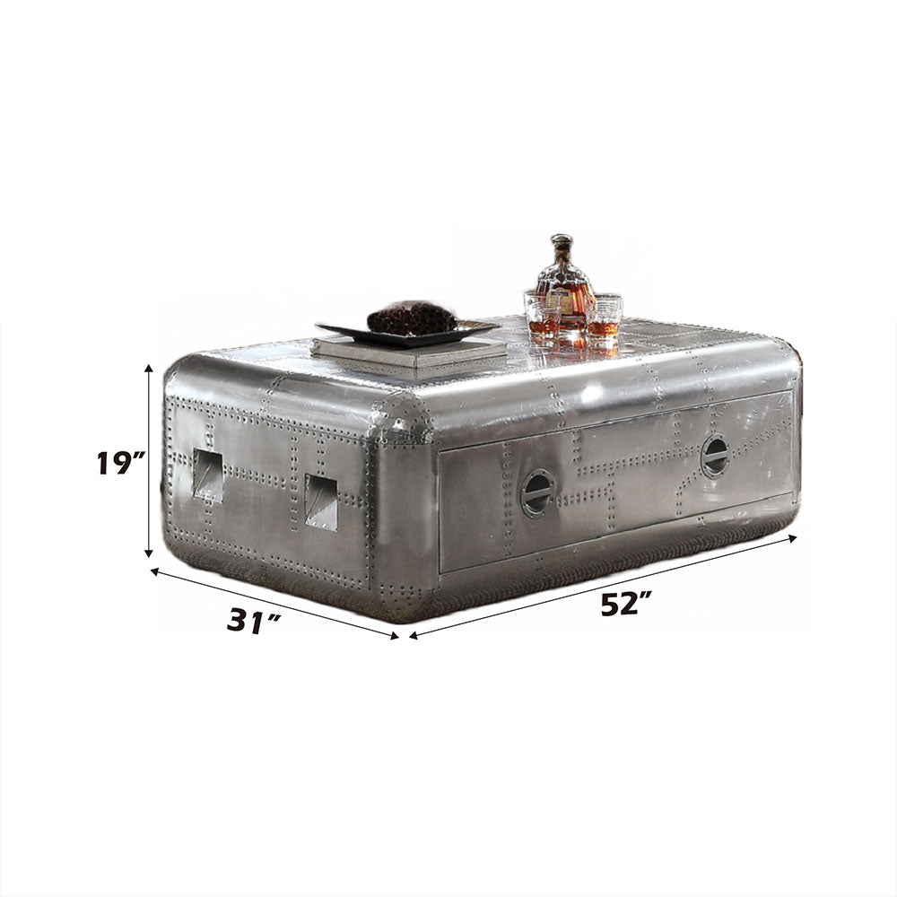 Brancaster Rectangular Aluminum Coffee Table - Ornate Home