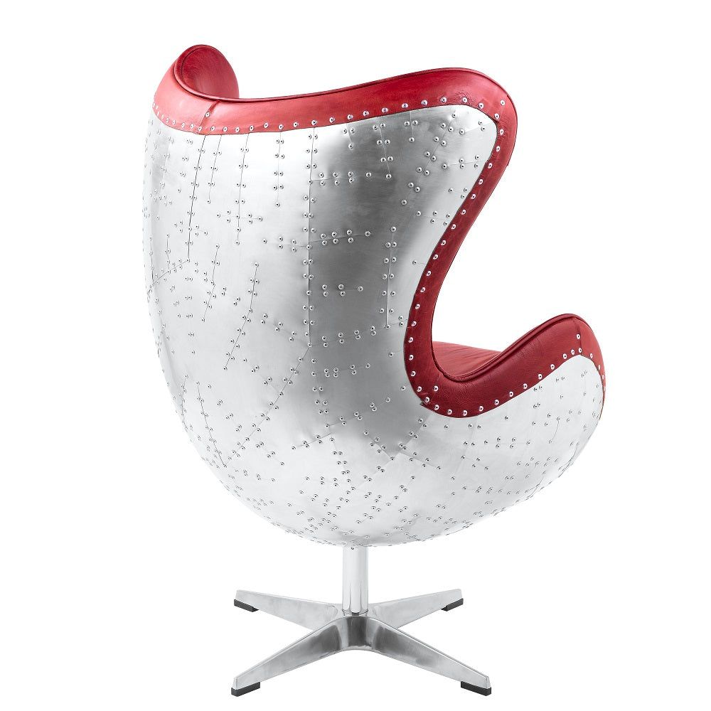 Brancaster Red Accent Chair W/Swivel - Ornate Home