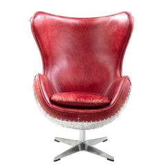 Brancaster Red Accent Chair W/Swivel - Ornate Home