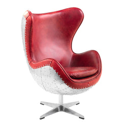 Brancaster Red Accent Chair W/Swivel - Ornate Home