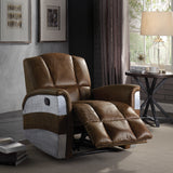 Brancaster Retro Brown/Aluminum Power Motion Recliner - Ornate Home