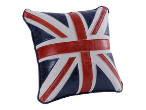Brancaster Vintage Blue/Red/Linen Accent Cushion (Set of 2) - Ornate Home