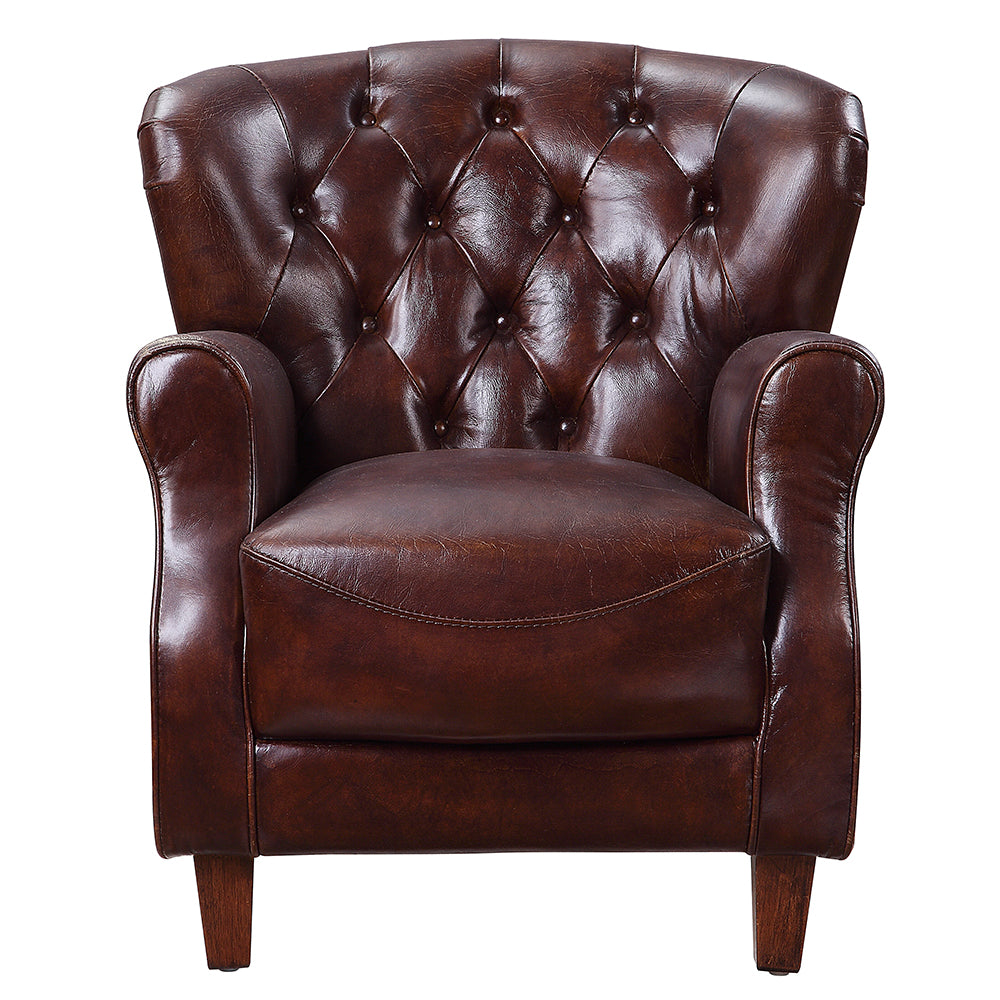 Brancaster Vintage Brown Accent Chair - Ornate Home