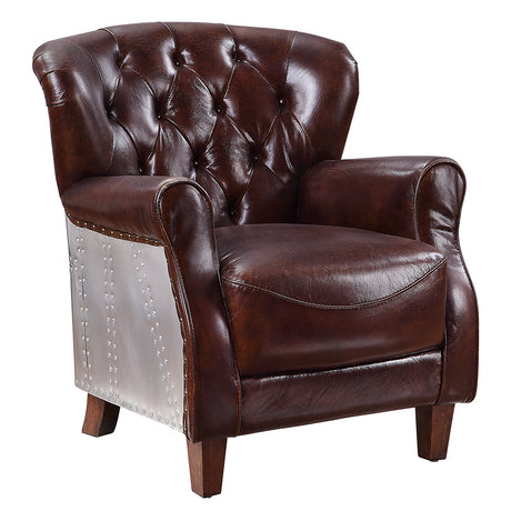 Brancaster Vintage Brown Accent Chair - Ornate Home