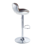 Brancaster Vintage Brown Leather Swivel Stool /1pc - Ornate Home