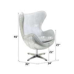 Brancaster White Accent Chair W/Swivel - Ornate Home