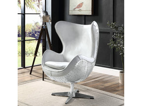 Brancaster White Accent Chair W/Swivel - Ornate Home