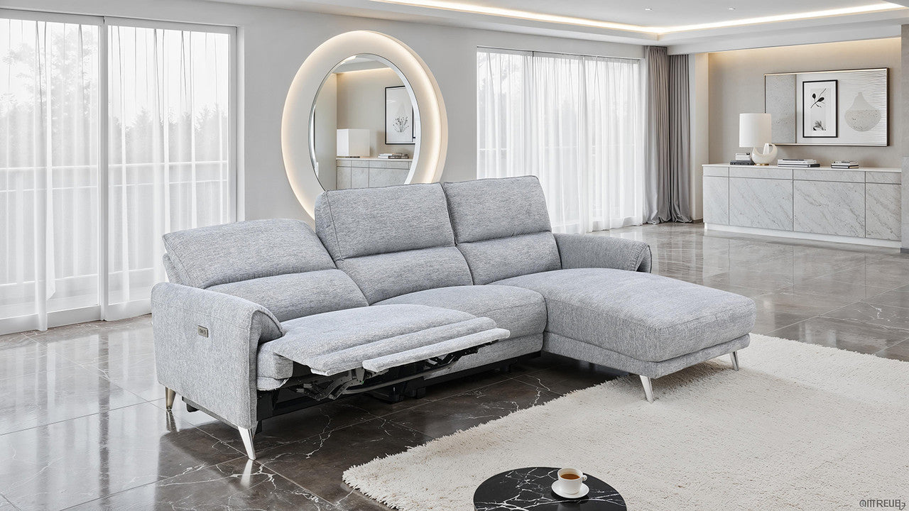 Brande Gray Power Sectional - Ornate Home