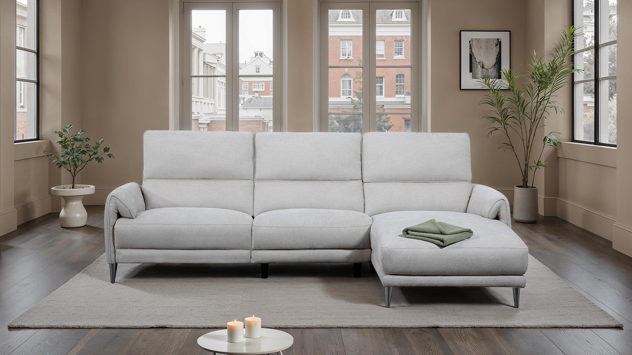 Brande Light Gray Power Sectional - Ornate Home