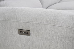 Brande Light Gray Power Sectional - Ornate Home