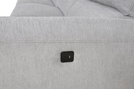 Brande Light Gray Power Sectional - Ornate Home