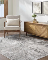 Brandi Gray Marble Area Rug - Ornate Home