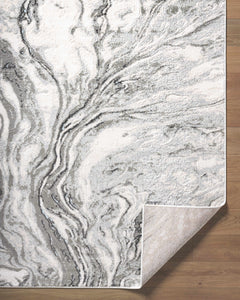 Brandi Gray Marble Area Rug - Ornate Home