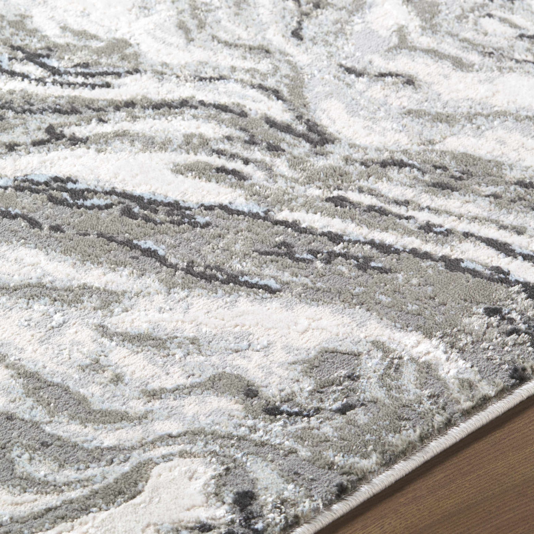 Brandi Gray Marble Area Rug - Ornate Home