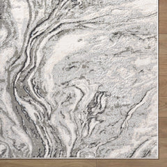 Brandi Gray Marble Area Rug - Ornate Home