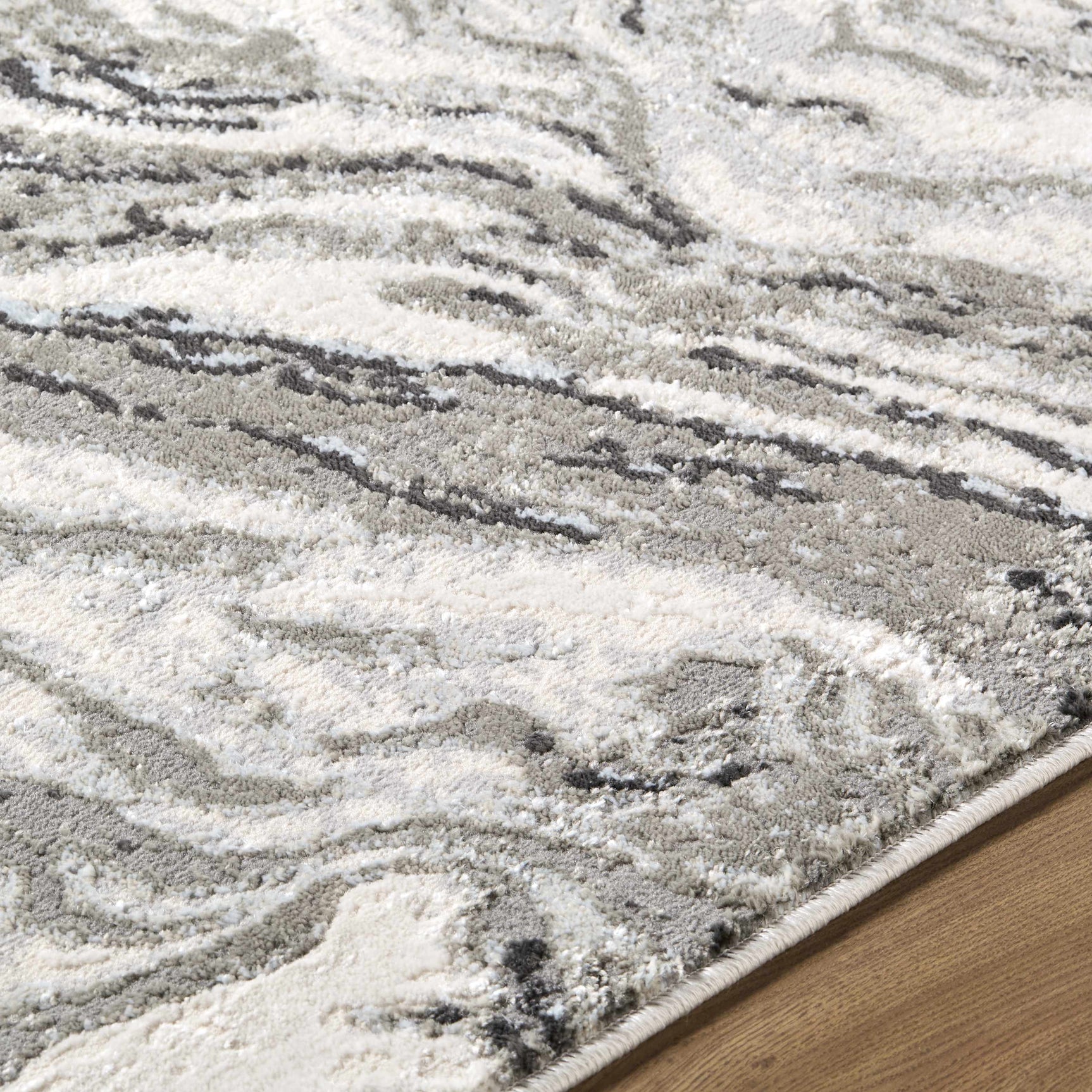 Brandi Gray Marble Area Rug - Ornate Home