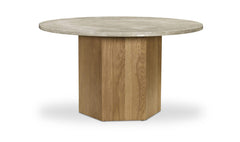 Brando Grey Marble Large Dining Table Silk - Ornate Home
