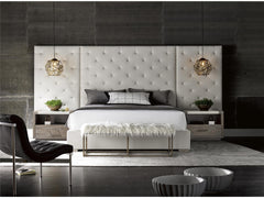 Brando Quartz Cal King Bed w/ Wall Panel - Ornate Home