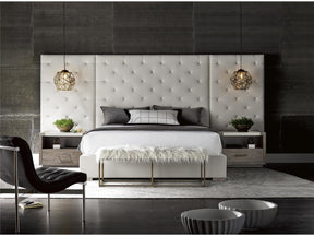 Brando Quartz Cal King Bed w/ Wall Panel - Ornate Home
