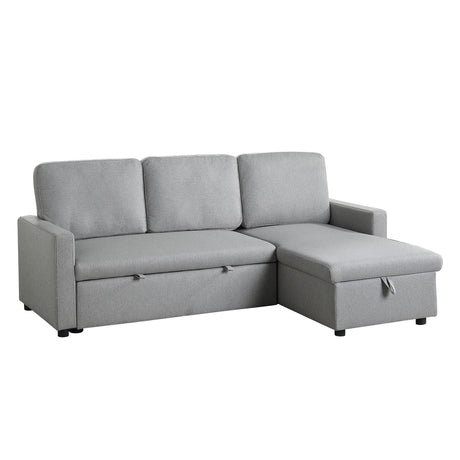 Brandolyn Gray 2-Piece Reversible Sectional Pull-Out Bed - Ornate Home