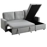 Brandolyn Gray 2-Piece Reversible Sectional Pull-Out Bed - Ornate Home