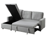 Brandolyn Gray 2-Piece Reversible Sectional Pull-Out Bed - Ornate Home