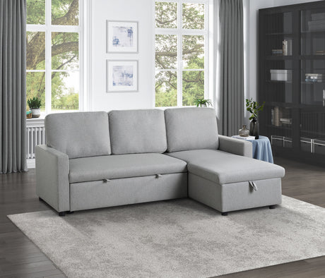 Brandolyn Gray 2-Piece Reversible Sectional Pull-Out Bed - Ornate Home