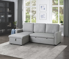 Brandolyn Gray 2-Piece Reversible Sectional Pull-Out Bed - Ornate Home