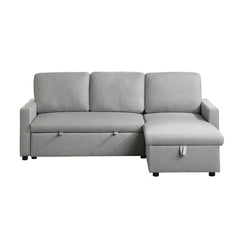 Brandolyn Gray 2-Piece Reversible Sectional Pull-Out Bed - Ornate Home