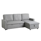 Brandolyn Gray 2-Piece Reversible Sectional Pull-Out Bed - Ornate Home