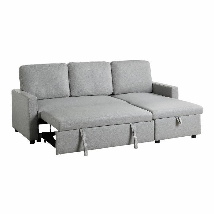 Brandolyn Gray 2-Piece Reversible Sectional Pull-Out Bed - Ornate Home