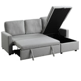Brandolyn Gray 2-Piece Reversible Sectional Pull-Out Bed - Ornate Home