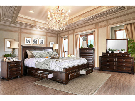 Brandt Brown Cherry 4 Pc. Queen Bedroom Set - Ornate Home