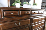 Brandt Brown Cherry 5 Pc. Queen Bedroom Set w/ 2NS - Ornate Home