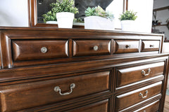 Brandt Brown Cherry 5 Pc. Queen Bedroom Set w/ Chest - Ornate Home