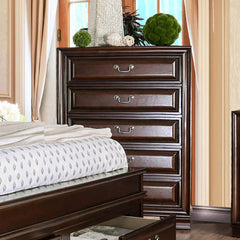 Brandt Brown Cherry 5 Pc. Queen Bedroom Set w/ Chest - Ornate Home