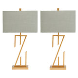 Brandt Brown/Gold Table Lamp (Set of 2) - Ornate Home