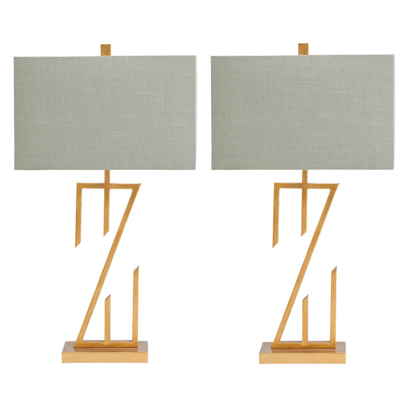 Brandt Brown/Gold Table Lamp (Set of 2) - Ornate Home