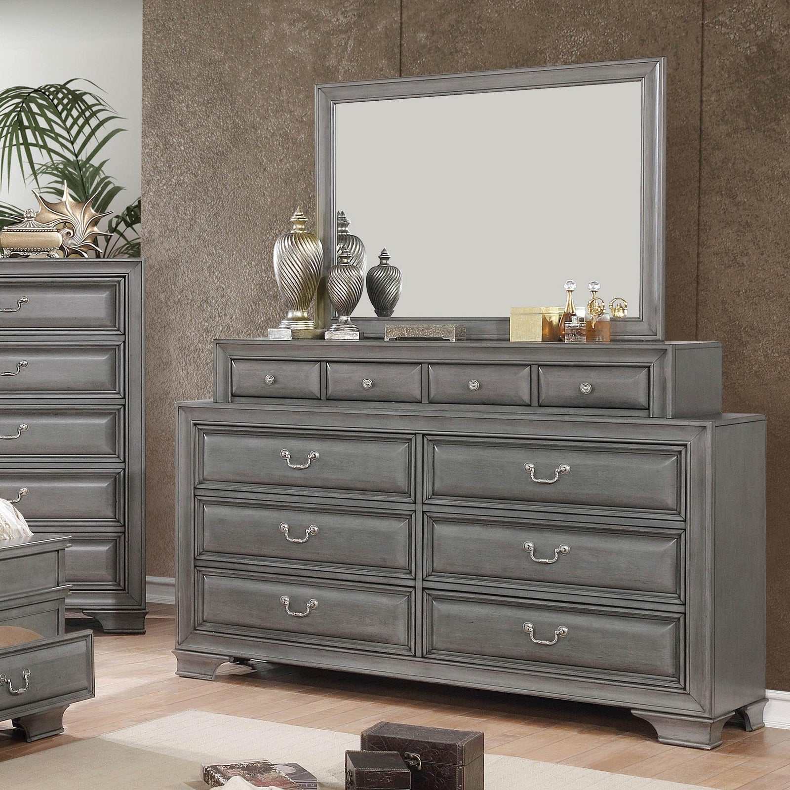 Brandt Gray Dresser & Mirror - Ornate Home