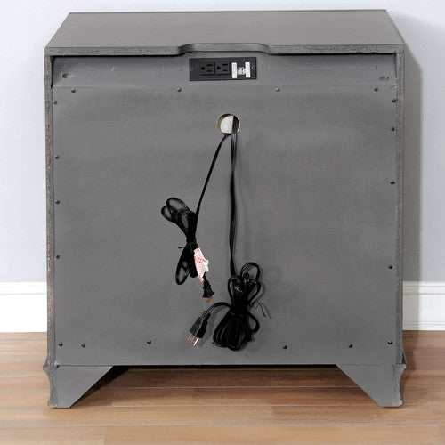 Brandt Gray Nightstand - Ornate Home