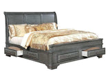 Brandt Gray Storage Platform Bed - Ornate Home