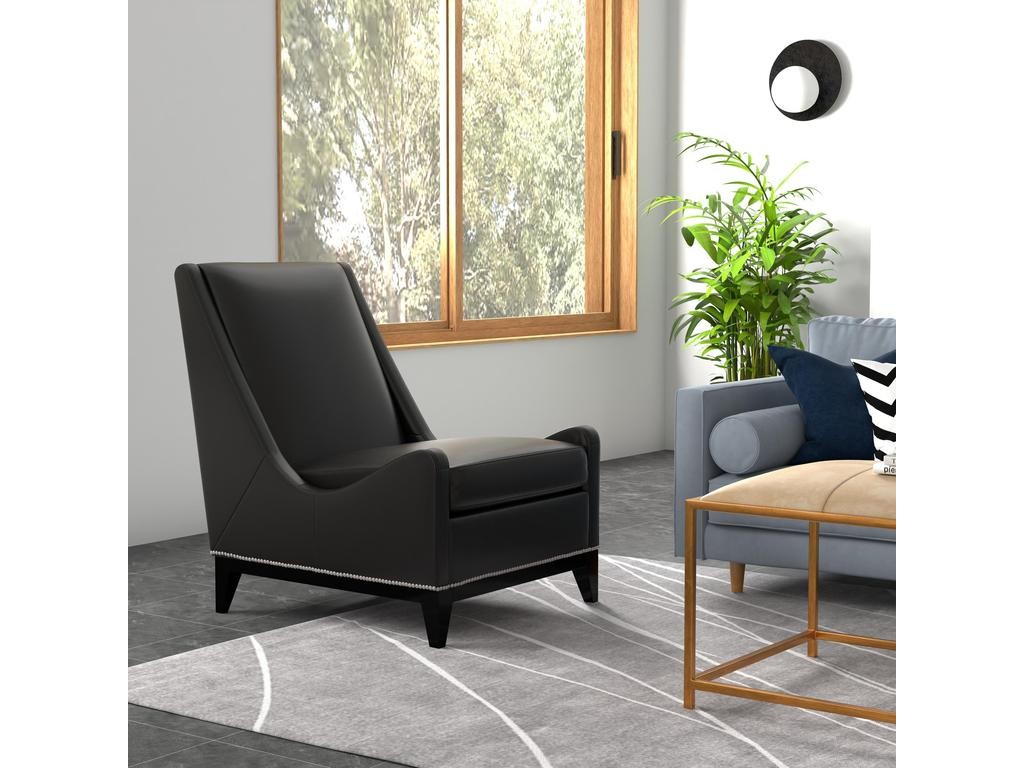 Brandy Black Accent Chair - Ornate Home