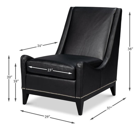 Brandy Black Accent Chair - Ornate Home