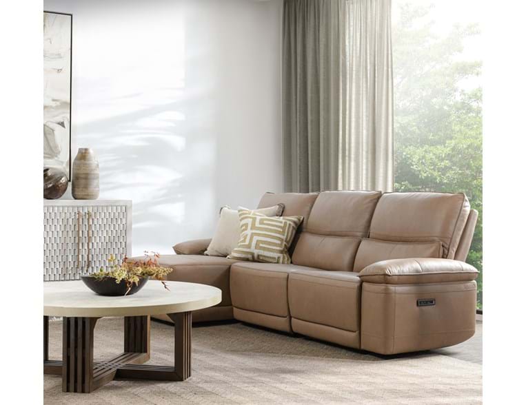 Branford Brown Power Recliner Sectional w/LAF Chaise - Ornate Home