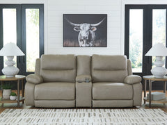Brannigan Pebble 3-Piece Dual Power Reclining Modular Loveseat with Console - Ornate Home