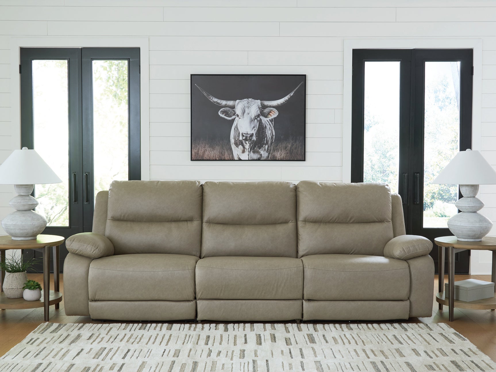 Brannigan Pebble-3-Piece Dual Power Reclining Modular Sectional (Online Special Price) - Ornate Home