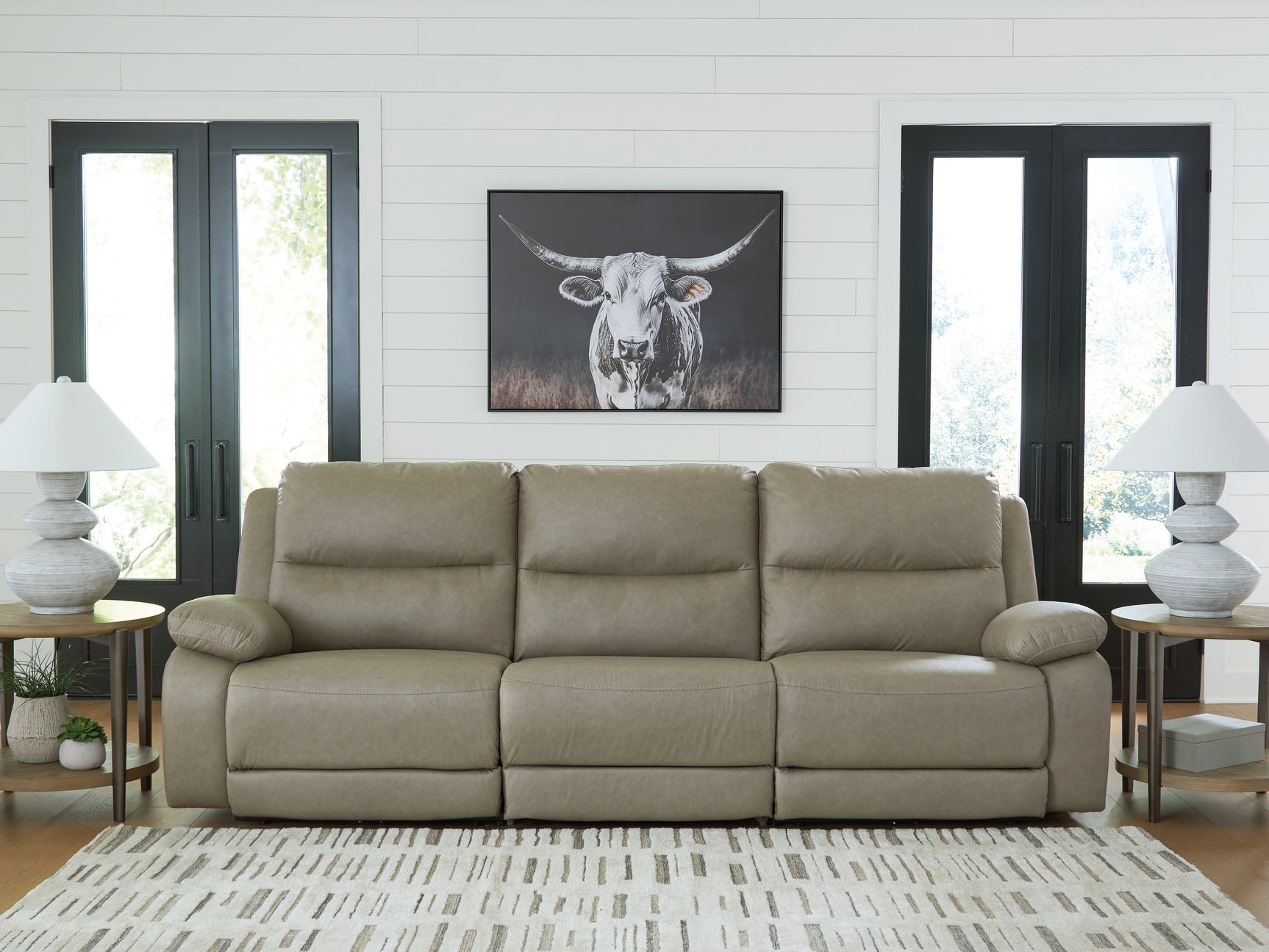 Brannigan Pebble-3-Piece Dual Power Reclining Modular Sectional - Ornate Home