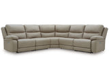 Brannigan Pebble 5-Piece Dual Power Reclining Modular Sectional - Ornate Home