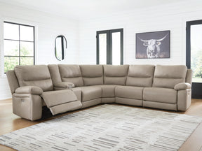 Brannigan Pebble 6-Piece Power Reclining Sectional (Online Special Price) - Ornate Home